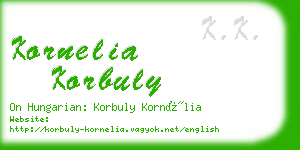 kornelia korbuly business card